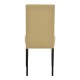 Καρέκλα Zeben  εκρού PU με πόδι μαύρο rubberwood 43,5x55,5x93,5εκ