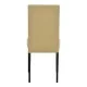 Καρέκλα Zeben  εκρού PU με πόδι μαύρο rubberwood 43,5x55,5x93,5εκ