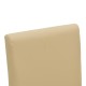 Καρέκλα Zeben  εκρού PU με πόδι μαύρο rubberwood 43,5x55,5x93,5εκ