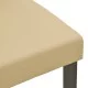 Καρέκλα Zeben  εκρού PU με πόδι μαύρο rubberwood 43,5x55,5x93,5εκ