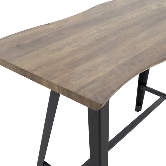 Tραπέζι μπαρ Fortitude MDF καρυδί - πόδι μαύρο 140x70x103.5εκ Tραπέζι μπαρ Fortitude MDF καρυδί - πόδι μαύρο 140x70x103.5εκ