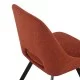 Καρέκλα Initiate  terracotta ύφασμα-πόδι μαύρο μέταλλο 48x57x85εκ
