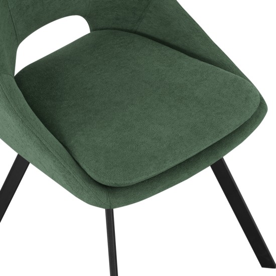 Καρέκλα Initiate  πράσινο ύφασμα-πόδι μαύρο μέταλλο 48x57x85εκ