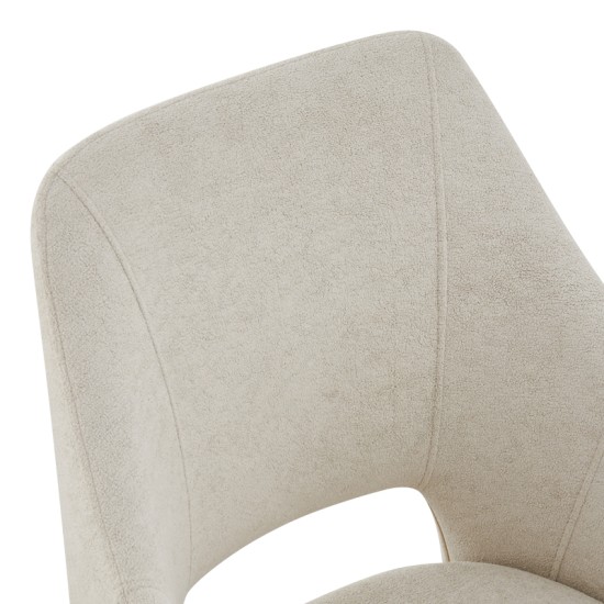 Πολυθρόνα Nordo  cream ύφασμα-πόδι μαύρο μέταλλο 56x58x85εκ