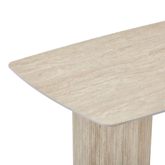 Τραπέζι Loosir  mdf-sandstone σε όψη τραβερτίνας 180x90x74εκ