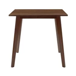 Τραπέζι Benson  MDF σε καρυδί απόχρωση 80x80x75εκ