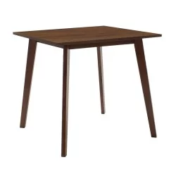 Τραπέζι Benson  MDF σε καρυδί απόχρωση 80x80x75εκ
