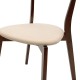 Καρέκλα Toto pakoworld μπεζ ύφασμα-rubberwood καρυδί πόδι Model: 097-000011