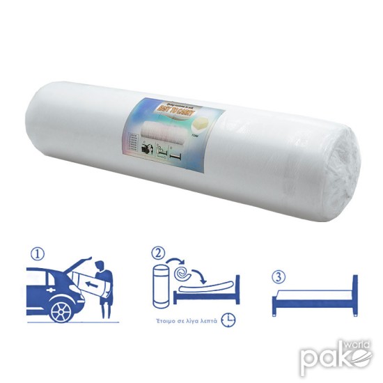 Στρώμα Nemesis pakoworld pocket spring roll pack διπλής όψης 20-22cm 100x200εκ Model: 100-000001