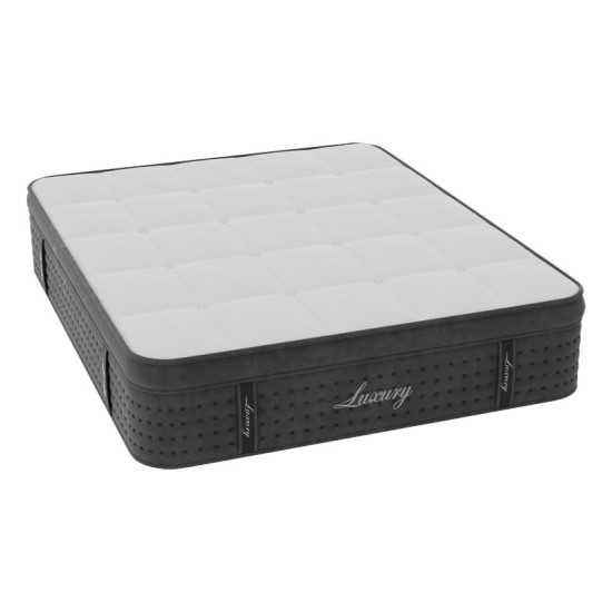 Στρώμα Luxury pocket spring+gel memory foam+latex μονής όψης aloe vera 34-36cm 160x200εκ Στρώμα Luxury pocket spring+gel memory foam+latex μονής όψης aloe vera 34-36cm 160x200εκ
