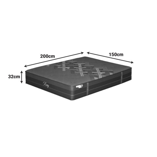 Στρώμα Resty  pocket spring μονής όψης με ενσωματωμένο ανώστρωμα 32cm 150x200εκ