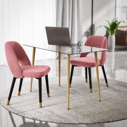 Τραπέζι Chloe  γυάλινο 8χιλ ανθρακί - πόδι φυσικό 120x70x75εκ Τραπέζι Chloe  γυάλινο 8χιλ ανθρακί - πόδι φυσικό 120x70x75εκ