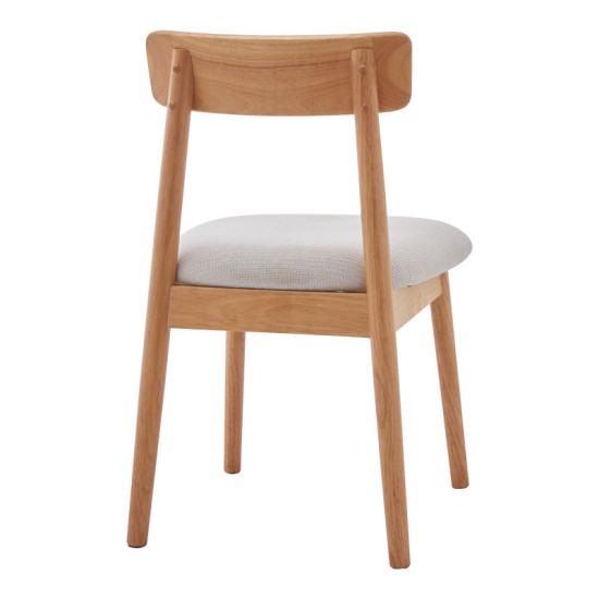 Καρέκλα Tullo  rubberwood σε φυσική απόχρωση 46x45x78εκ