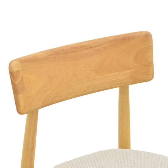 Καρέκλα Tullo  rubberwood σε φυσική απόχρωση 46x45x78εκ