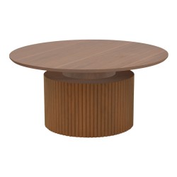 Τραπέζι σαλονιού Opols  mdf καρυδί Φ90x42εκ