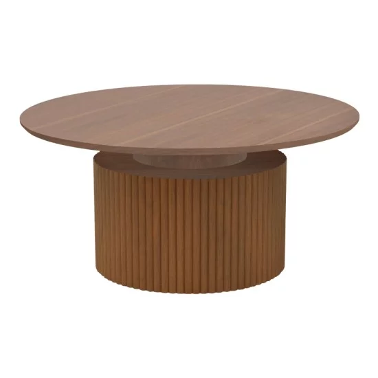 Τραπέζι σαλονιού Opols  mdf καρυδί Φ90x42εκ