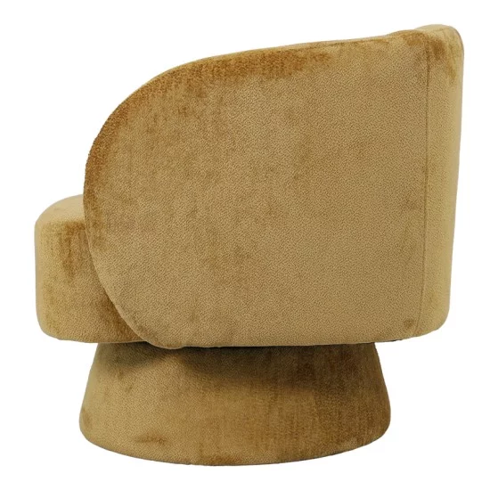 Πολυθρόνα περιστρεφόμενη Kreslo  ύφασμα σε ταμπά απόχρωση 78x81x77εκ