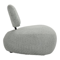 Πολυθρόνα Stonie  μπουκλέ ύφασμα σε φυστικί απόχρωση 67x73x67εκ