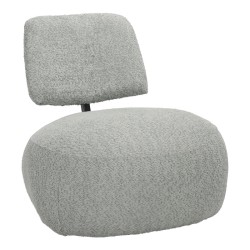 Πολυθρόνα Stonie  μπουκλέ ύφασμα σε φυστικί απόχρωση 67x73x67εκ