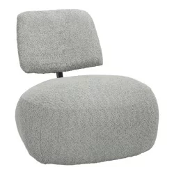 Πολυθρόνα Stonie  μπουκλέ ύφασμα σε φυστικί απόχρωση 67x73x67εκ