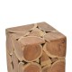 Σκαμπό Jaret pakoworld μασίφ ξύλο ακακίας καρυδί 36x36x53εκ Model: 113-000033