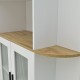 Βιτρίνα Xarvey Inart λευκό-φυσικό ξύλο 110x38x160εκ Model: 115-000114