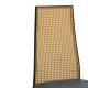 Καρέκλα Lasmipe Inart μαύρο-φυσικό pu-rattan 40x49x96εκ Model: 115-003198