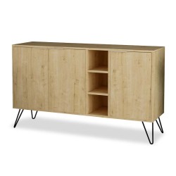 Μπουφές Clara  χρώμα light oak 142x35.5x83εκ