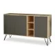 Μπουφές Clara χρώμα light oak-ανθρακί 142x35.5x83εκ Μπουφές Clara χρώμα light oak-ανθρακί 142x35.5x83εκ