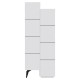 Ντουλάπι-στήλη Romane pakoworld λευκό 62.2x37.4x155.4εκ Model: 119-001122