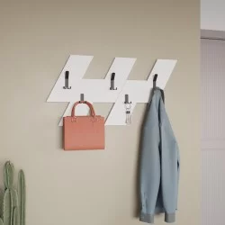 Κρεμάστρα τοίχου Livy  λευκό μελαμίνης 75.2x1.8x45.3εκ