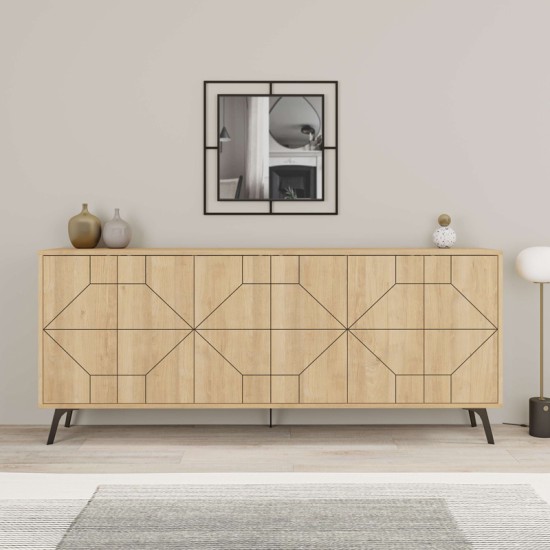 Μπουφές Dune  σε φυσική απόχρωση 181x35x77.4εκ