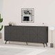 Μπουφές Dune σε ανθρακί απόχρωση 181x35x77.4εκ Μπουφές Dune σε ανθρακί απόχρωση 181x35x77.4εκ