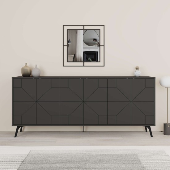 Μπουφές Dune σε ανθρακί απόχρωση 181x35x77.4εκ Μπουφές Dune σε ανθρακί απόχρωση 181x35x77.4εκ