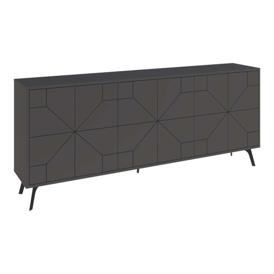 Μπουφές Dune σε ανθρακί απόχρωση 181x35x77.4εκ Μπουφές Dune σε ανθρακί απόχρωση 181x35x77.4εκ