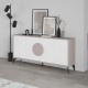 Μπουφές Gora  σε λευκή με μόκα απόχρωση  180x35.6x82εκ