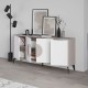 Μπουφές Gora  σε λευκή με μόκα απόχρωση  180x35.6x82εκ