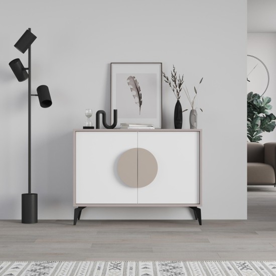 Μπουφές Gora σε μόκα - λευκή απόχρωση 110x35.6x82εκ Μπουφές Gora σε μόκα - λευκή απόχρωση 110x35.6x82εκ