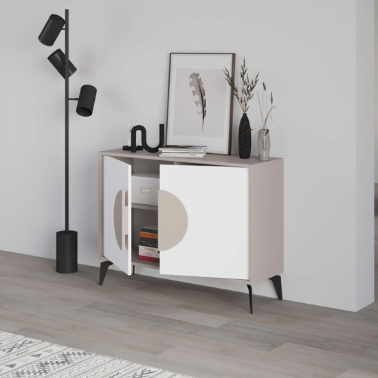 Μπουφές Gora σε μόκα - λευκή απόχρωση 110x35.6x82εκ Μπουφές Gora σε μόκα - λευκή απόχρωση 110x35.6x82εκ