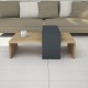 Τραπέζι σαλονιού Glow pakoworld χρώμα φυσικό-ανθρακί 80x50x32εκ Model: 120-000040