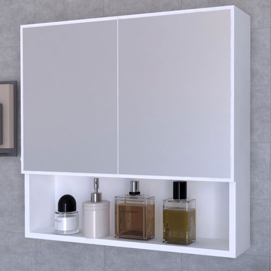 Καθρέπτης μπάνιου Zante pakoworld λευκό 70x17x70εκ Model: 120-000288
