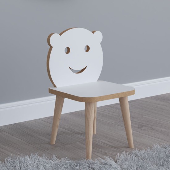 Παιδική καρέκλα Jerry pakoworld λευκό-φυσικό 30x30x52εκ Model: 120-000289