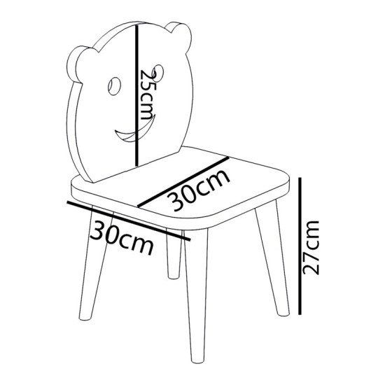 Παιδική καρέκλα Jerry pakoworld λευκό-φυσικό 30x30x52εκ Model: 120-000289