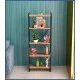 Βιβλιοθήκη Baker  καρυδί-μαύρο 66x34x180εκ