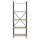 Βιβλιοθήκη Baker  καρυδί-μαύρο 66x34x180εκ