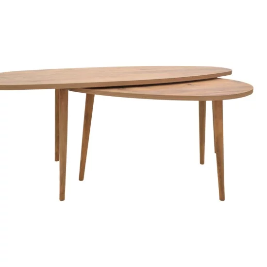 Τραπέζι σαλονιού Monty  2 τεμ. σε oak απόχρωση 116x46x46εκ