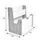 Ραφιέρα Crane φυσικό-λευκό mdf 57x34x55εκ Ραφιέρα Crane φυσικό-λευκό mdf 57x34x55εκ