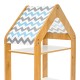 Ραφιέρα Montessori Zoilen I  λευκό-φυσικό-μπλε mdf 50x30x100εκ Model: 120-000430