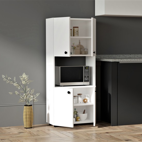 Στήλη Guzel σε λευκή απόχρωση 60x31.4x140εκ Στήλη Guzel σε λευκή απόχρωση 60x31.4x140εκ