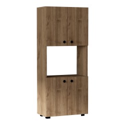 Στήλη Guzel  σε καρυδί απόχρωση 60x31.4x140εκ